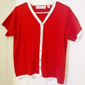 Vintage Karen Scott Medium Women’s Red Cardigan